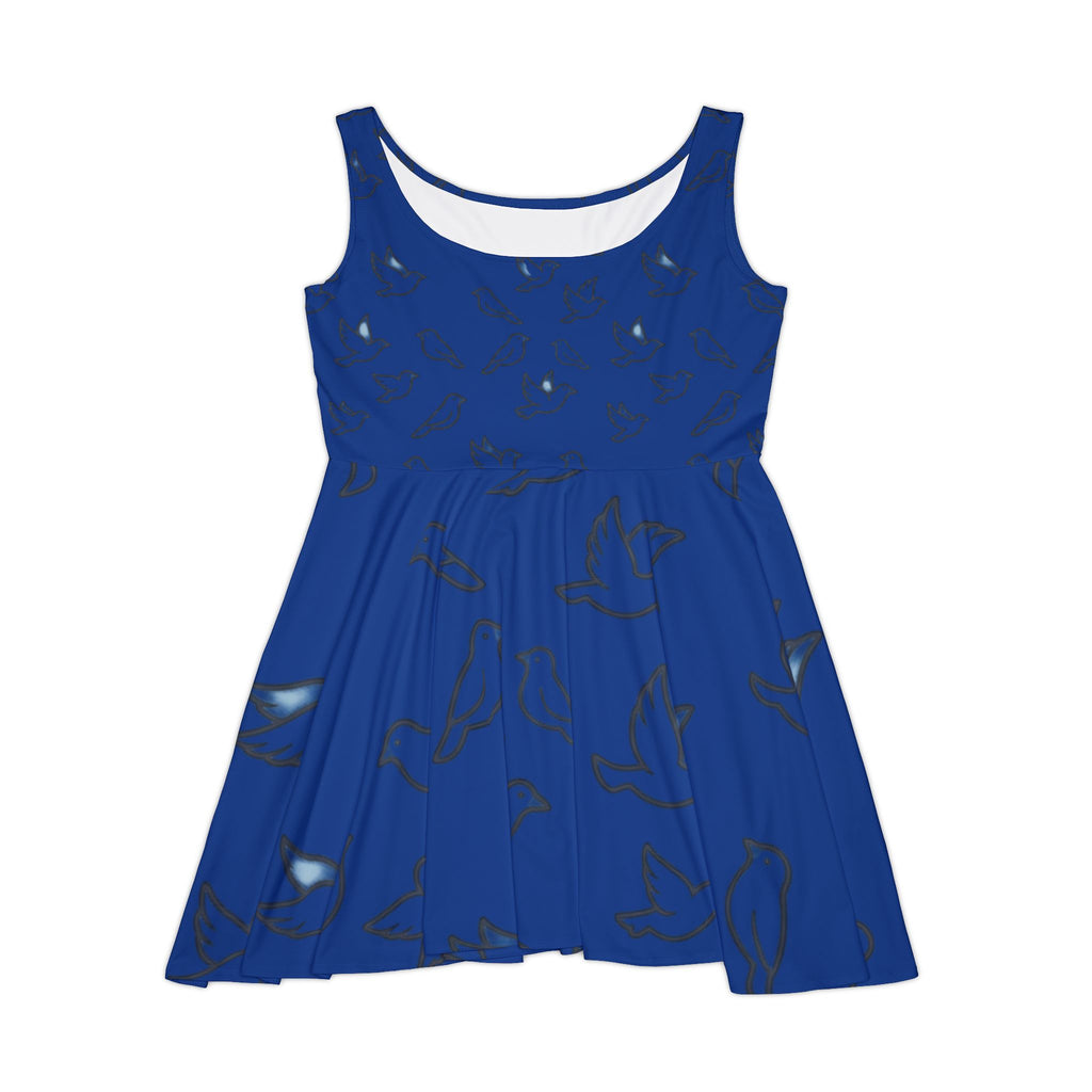 Midnight Blue Starburst Skater Dress