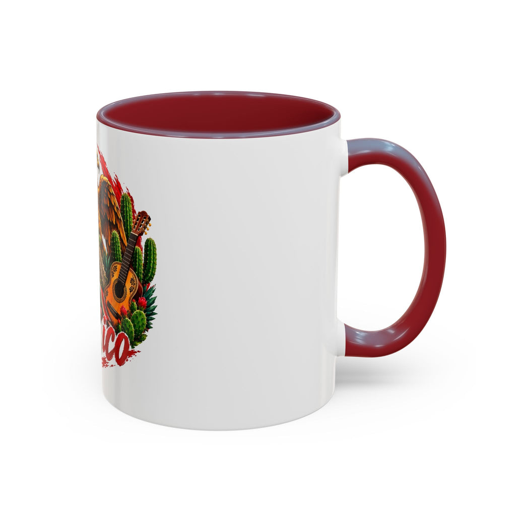 Mexico Souvenir Coffee Mug — Mexican Eagle, Cactus & Guitar Accent Mug