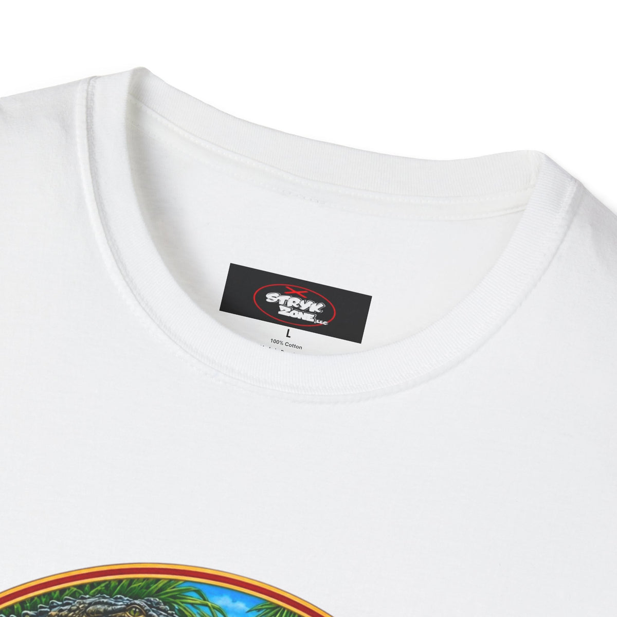 Florida Vintage Lifesaver T-Shirt — Flamingo, Oranges & Ocean Graphic