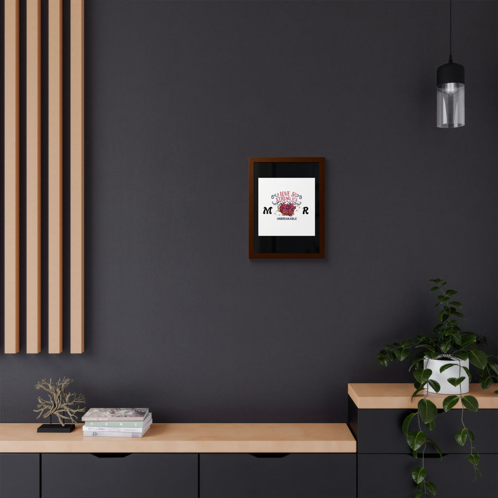 Framed Poster — "Unbreakable Love" (Multi‑Color)