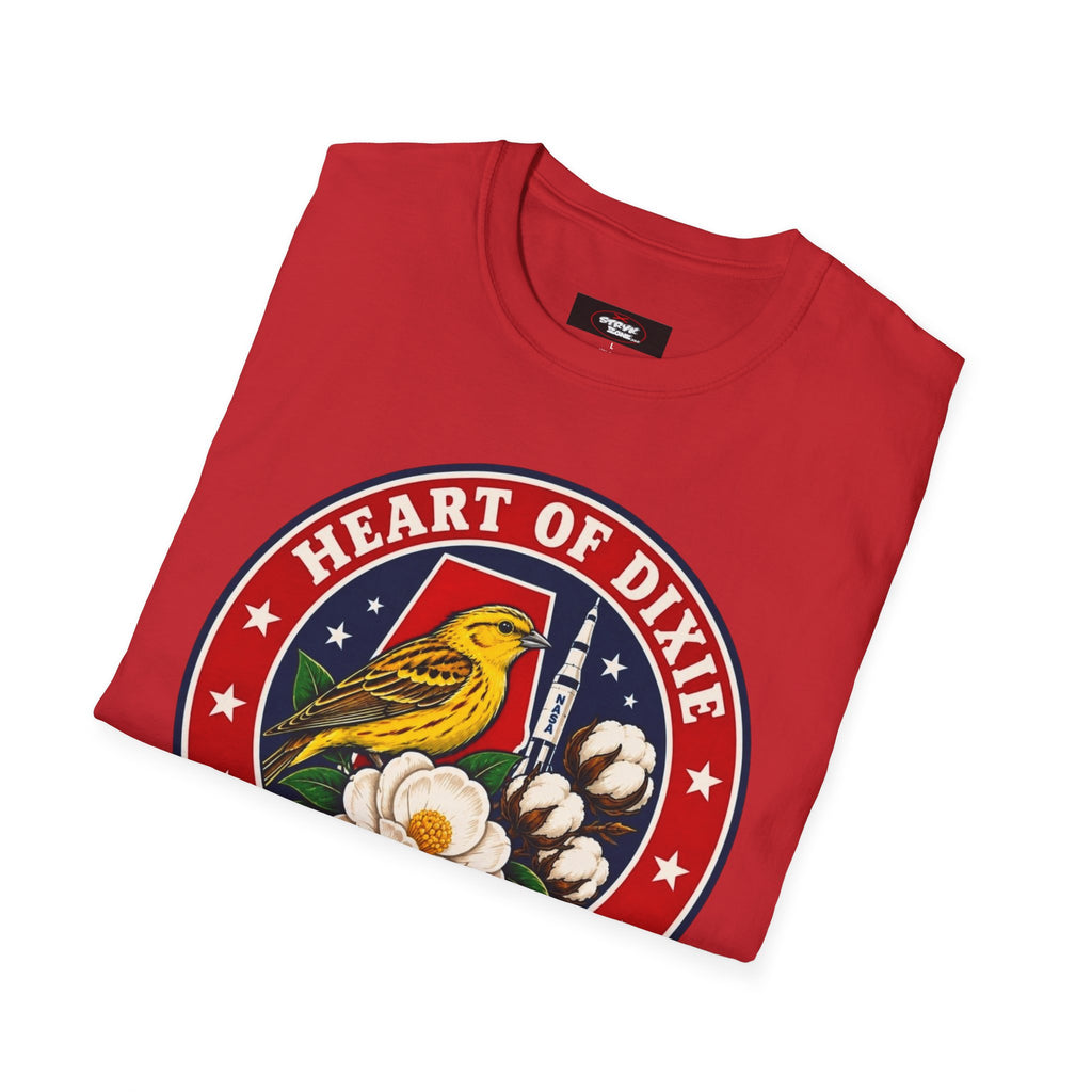Alabama Heart of Dixie T‑Shirt — Yellowhammer & Magnolia State Emblem