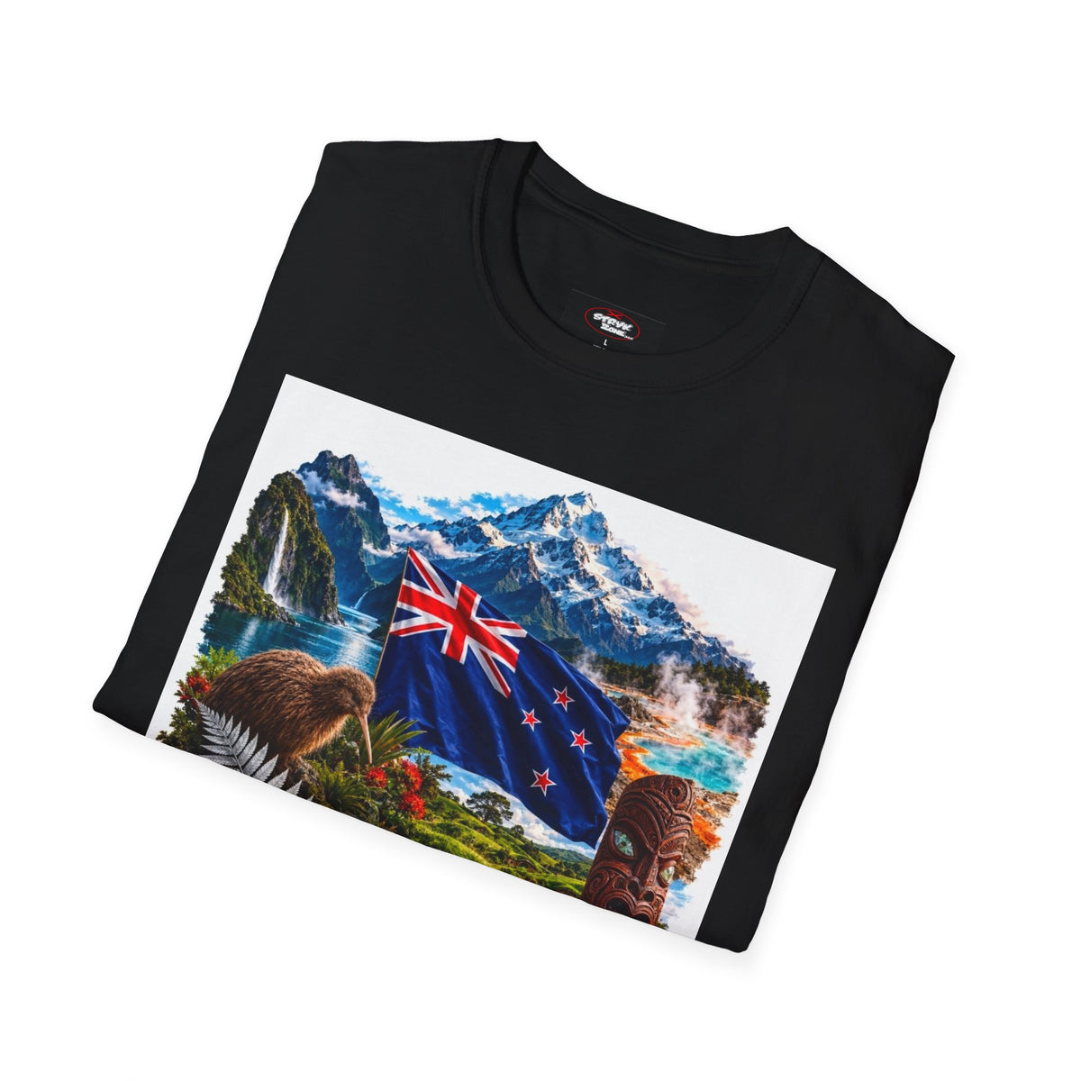 New Zealand Heritage T-Shirt – Kiwi, Fern & Mount Cook Scenic Tee