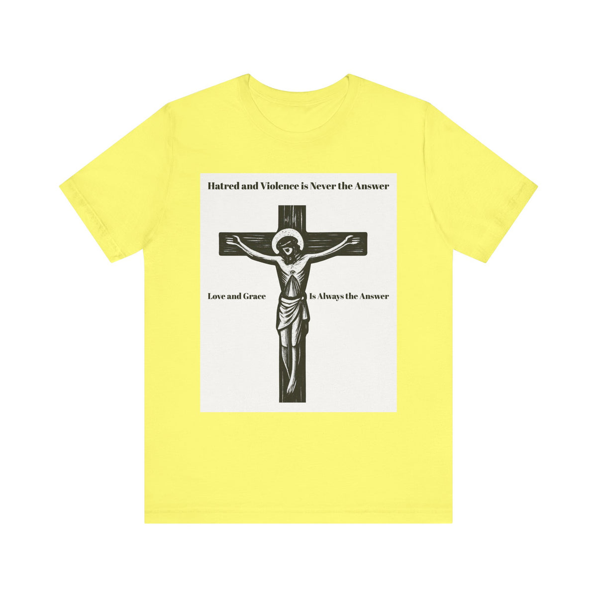 Christian faith T-shirt with Jesus crucifix graphic