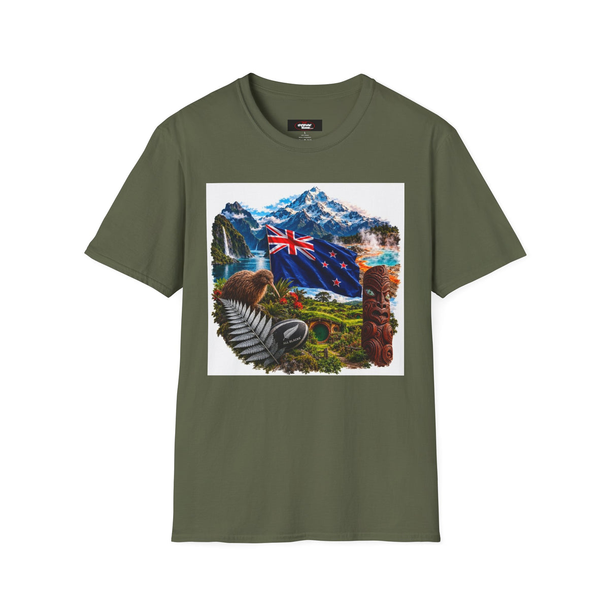 New Zealand Heritage T-Shirt – Kiwi, Fern & Mount Cook Scenic Tee