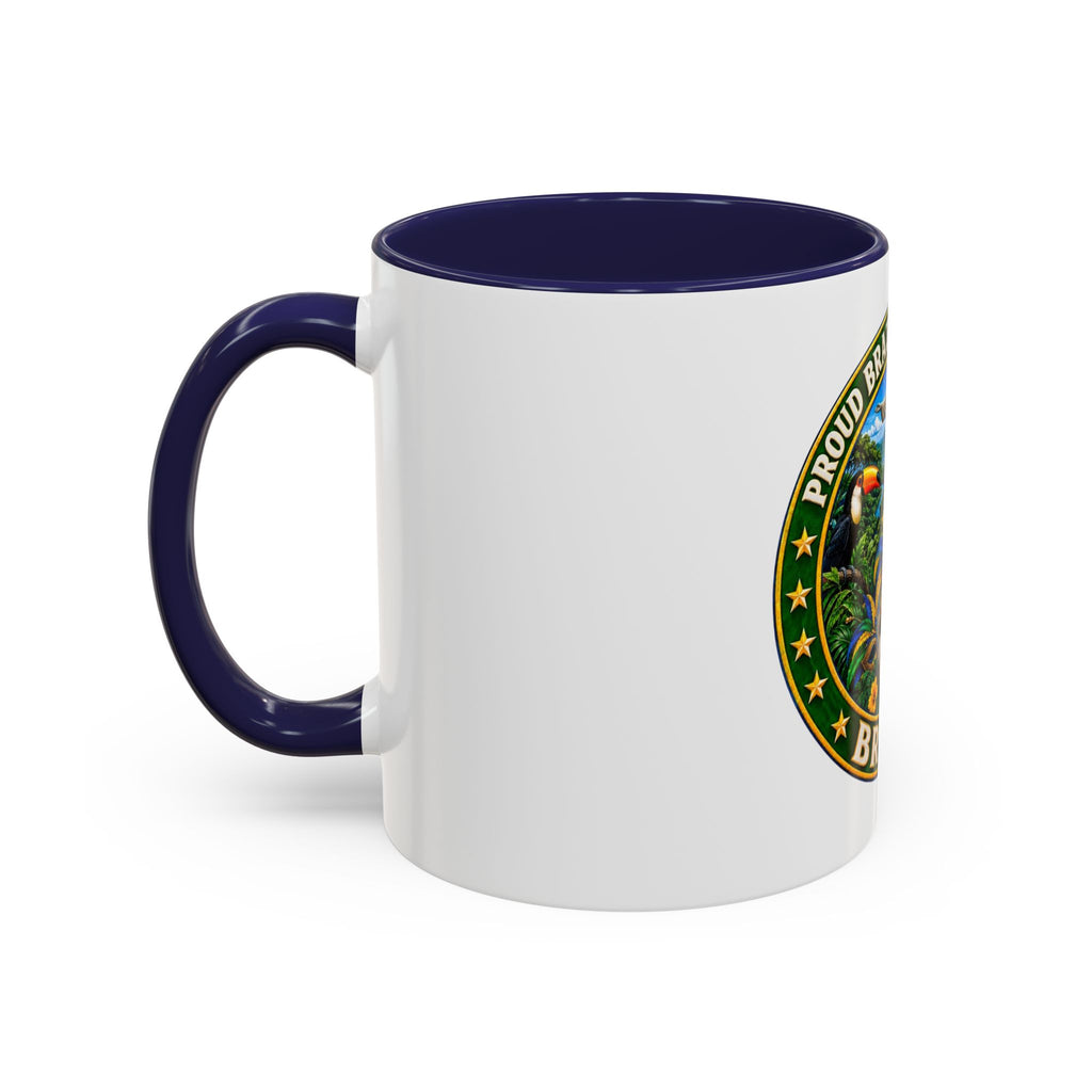 Brazil Pride Coffee Mug – "Proud Brazilian Heritage" Accent Ceramic Mug (11/15oz)