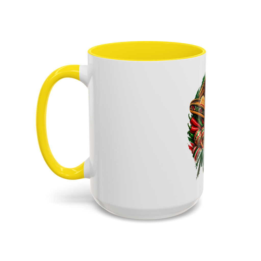 Mexico Souvenir Coffee Mug — Mexican Eagle, Cactus & Guitar Accent Mug
