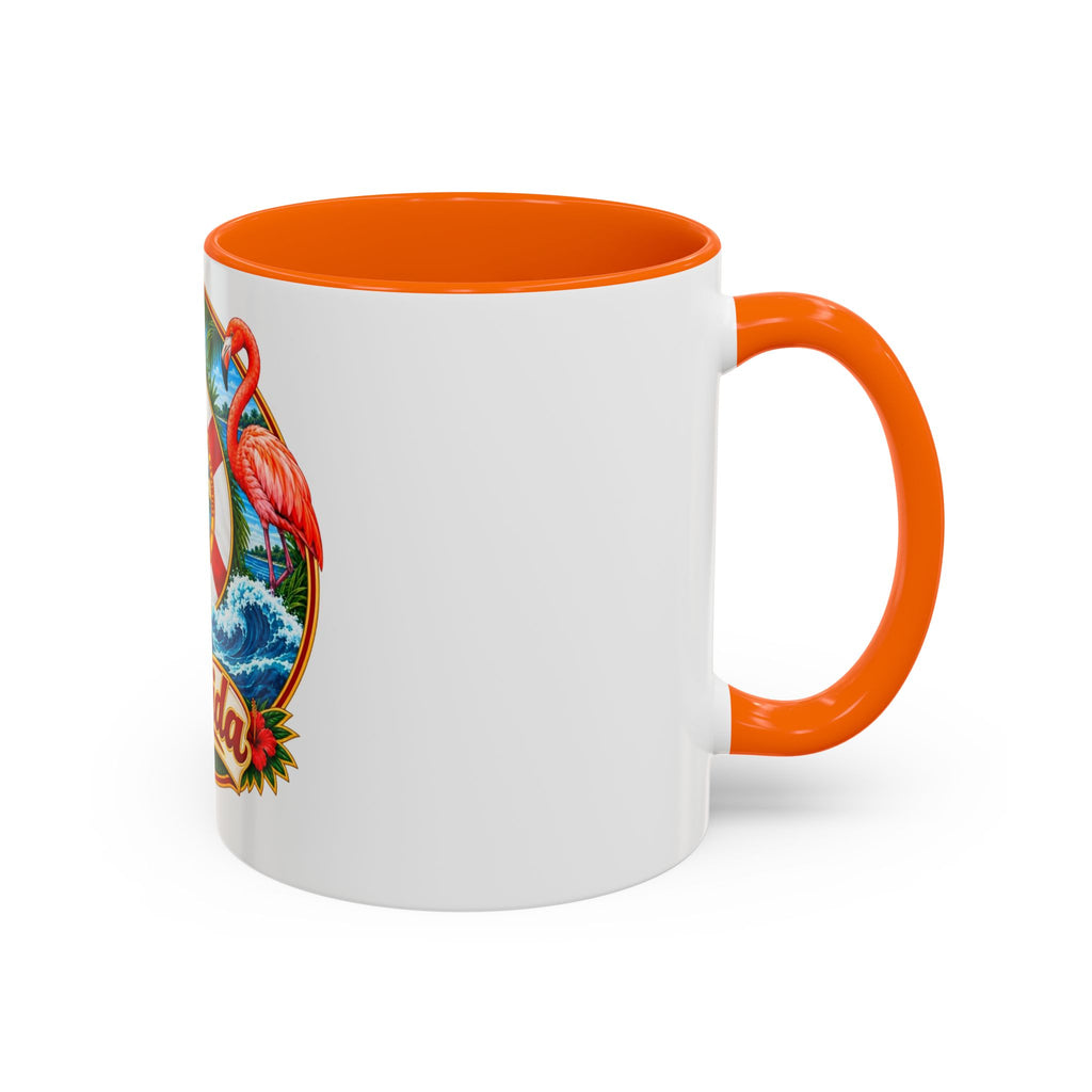 Florida Vintage Travel Coffee Mug — Flamingo, Alligator & State Seal Accent Mug