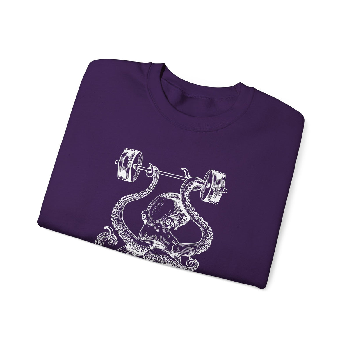 Vintage ink octopus graphic on a crewneck sweatshirt