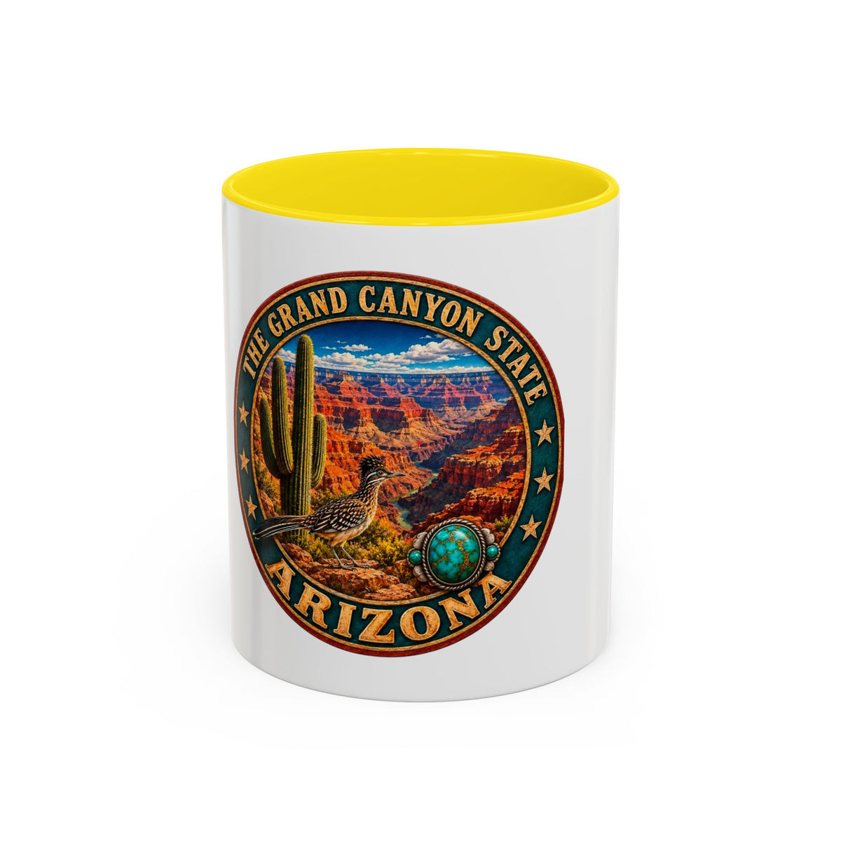 Arizona Grand Canyon Coffee Mug – Vintage State Seal Accent Mug (11/15 oz)