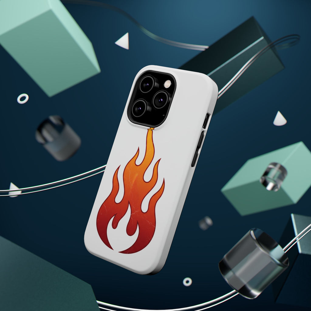 Flame Graphic Phone Case — Magnetic Impact‑Resistant Protective Cover