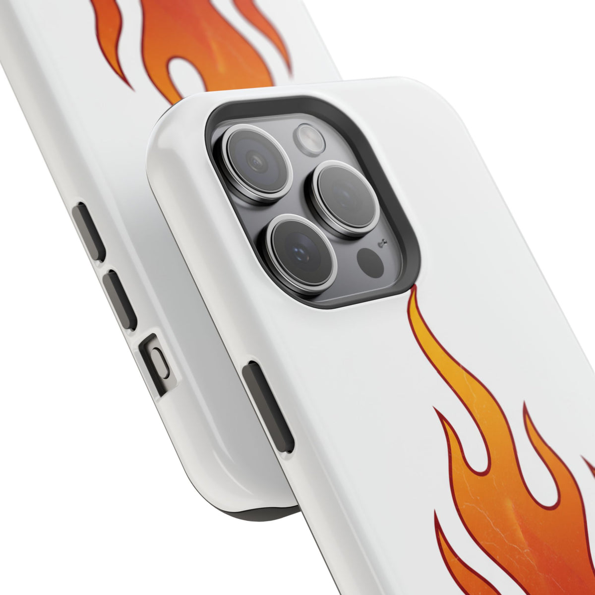 Flame Graphic Phone Case — Magnetic Impact‑Resistant Protective Cover