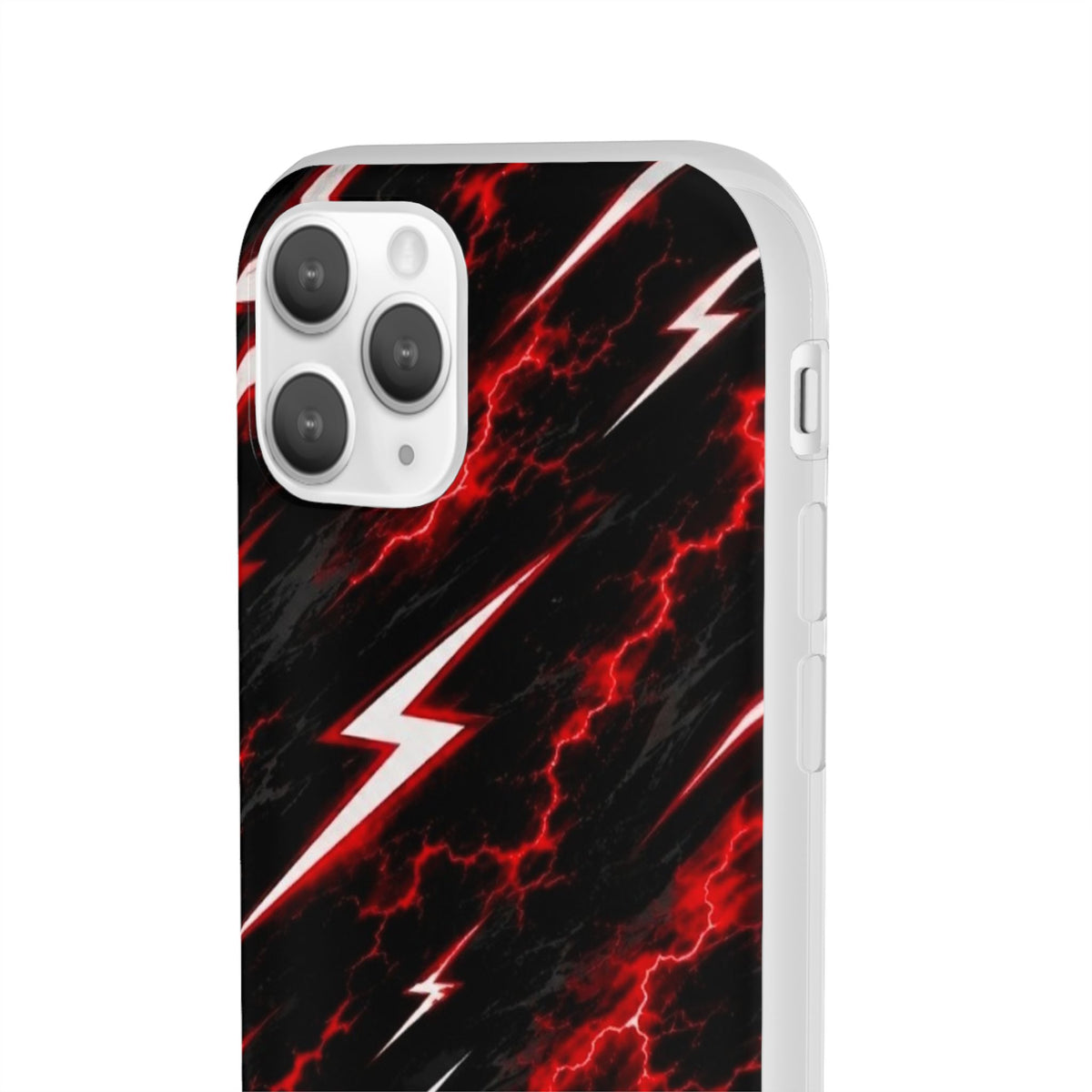 Phone Case — Red Lightning Bolt Storm Flexi Case