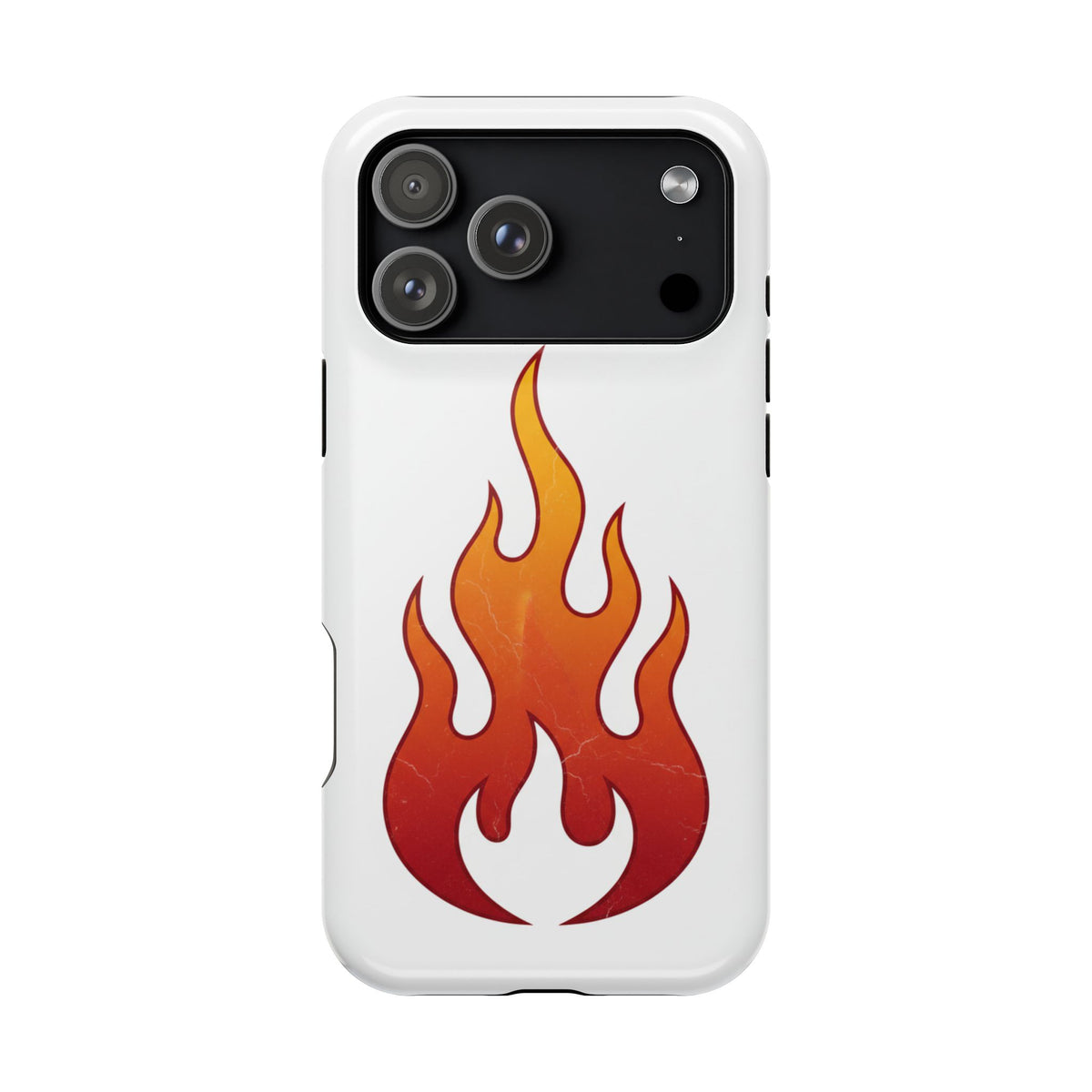 Flame Graphic Phone Case — Magnetic Impact‑Resistant Protective Cover