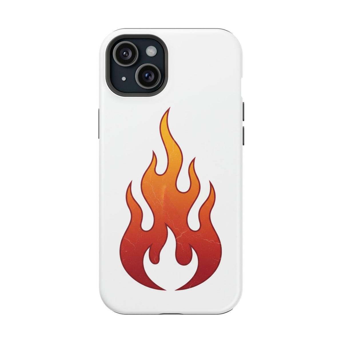 Flame Graphic Phone Case — Magnetic Impact‑Resistant Protective Cover