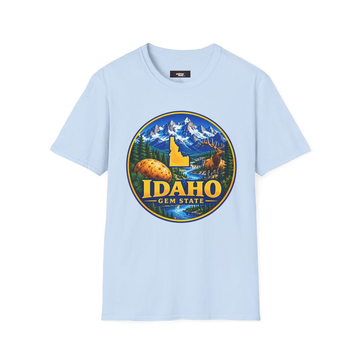 Idaho Gem State T-Shirt — Scenic Mountain, Moose & Potato State Pride