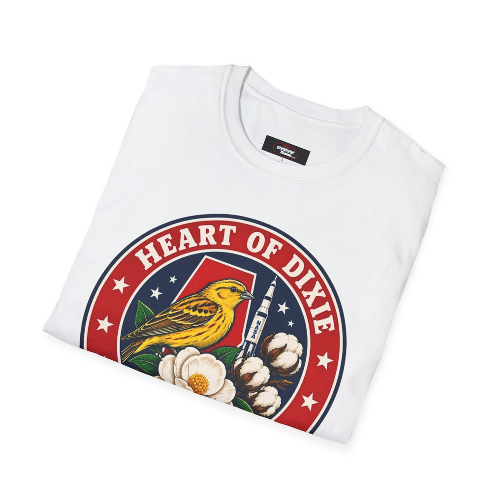 Alabama Heart of Dixie T‑Shirt — Yellowhammer & Magnolia State Emblem