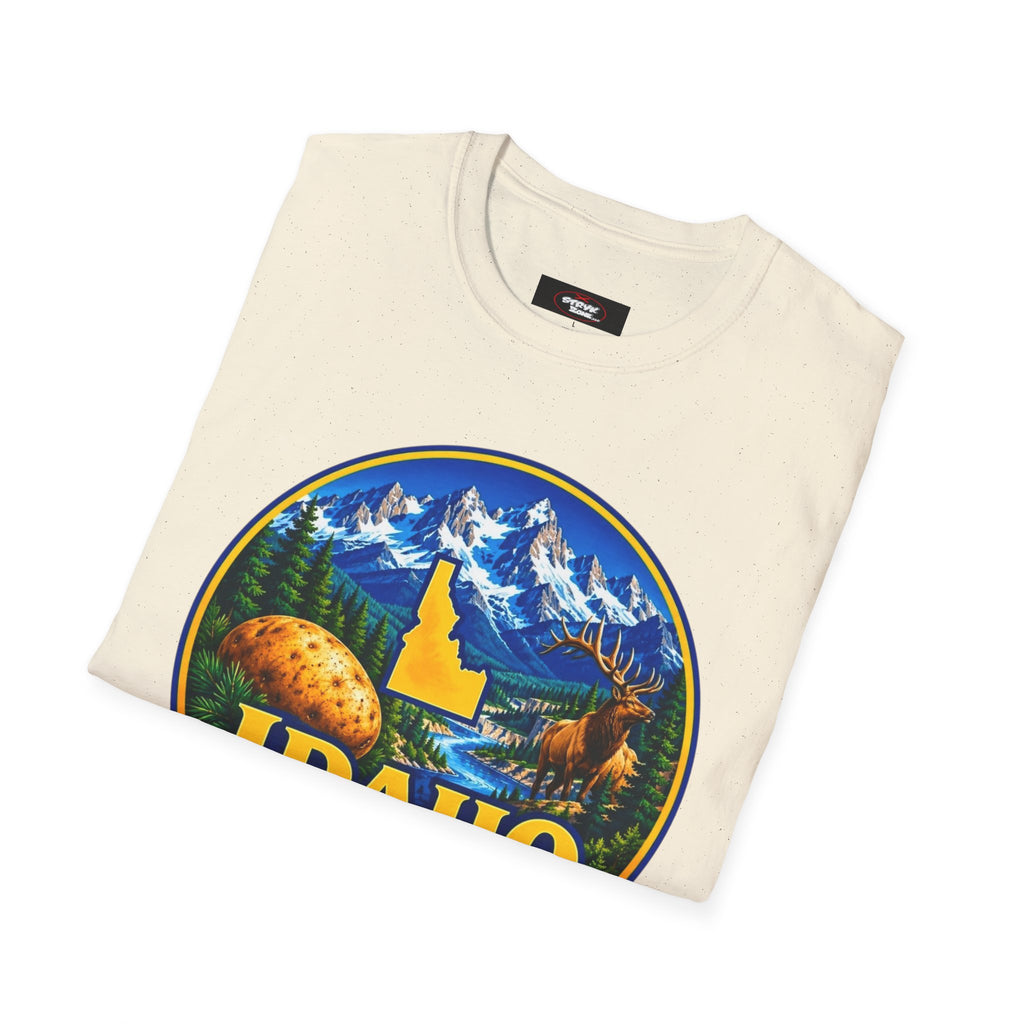 Idaho Gem State T-Shirt — Scenic Mountain, Moose & Potato State Pride