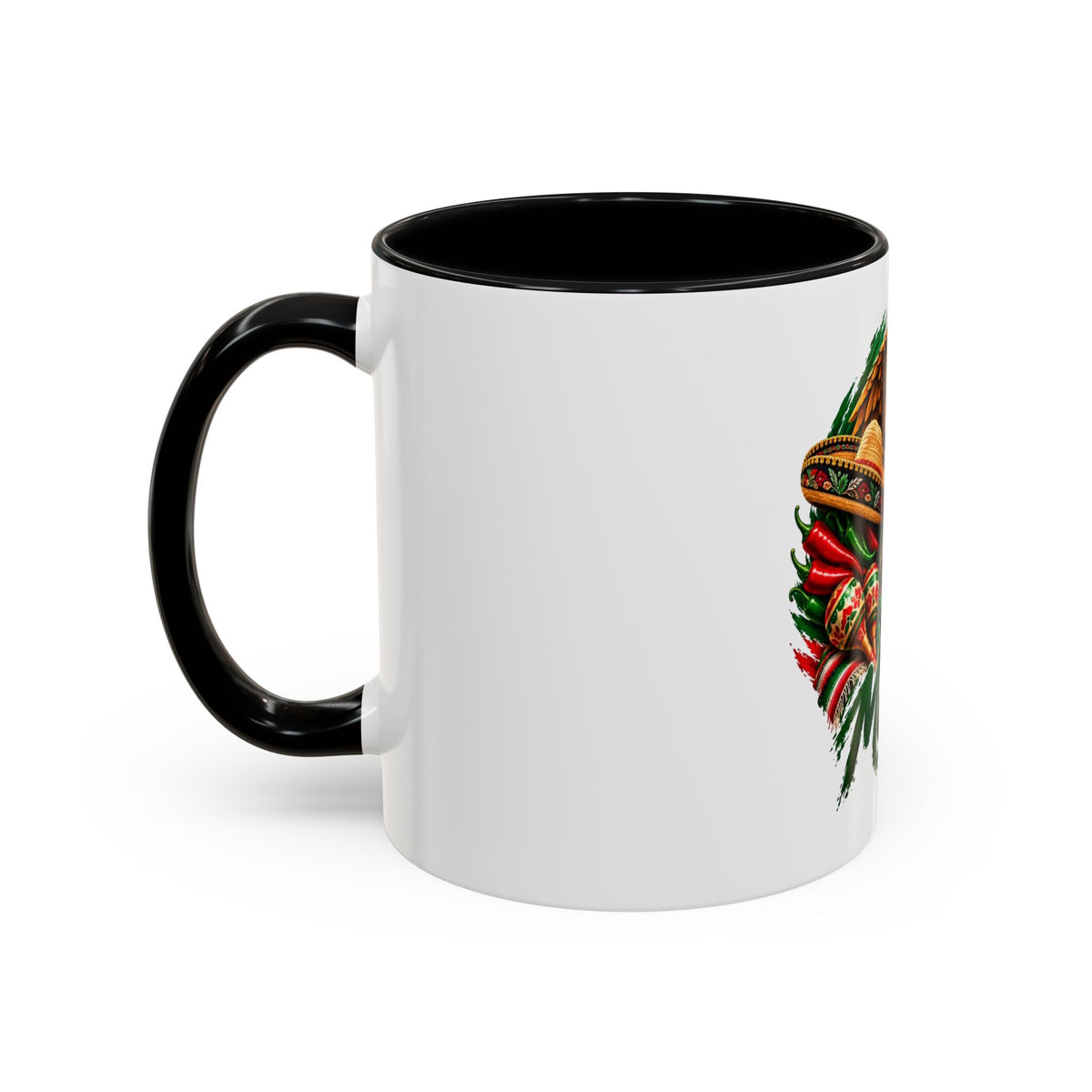 Mexico Souvenir Coffee Mug — Mexican Eagle, Cactus & Guitar Accent Mug