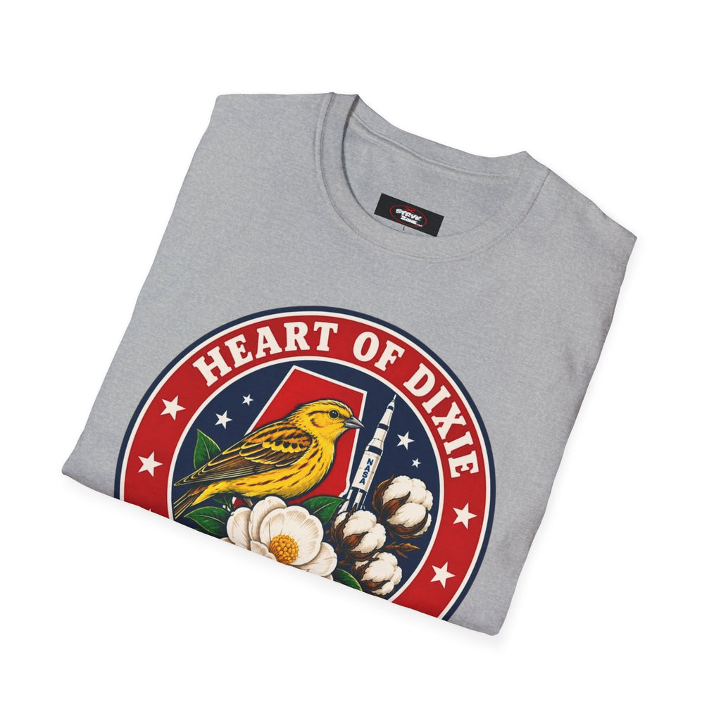 Alabama Heart of Dixie T‑Shirt — Yellowhammer & Magnolia State Emblem