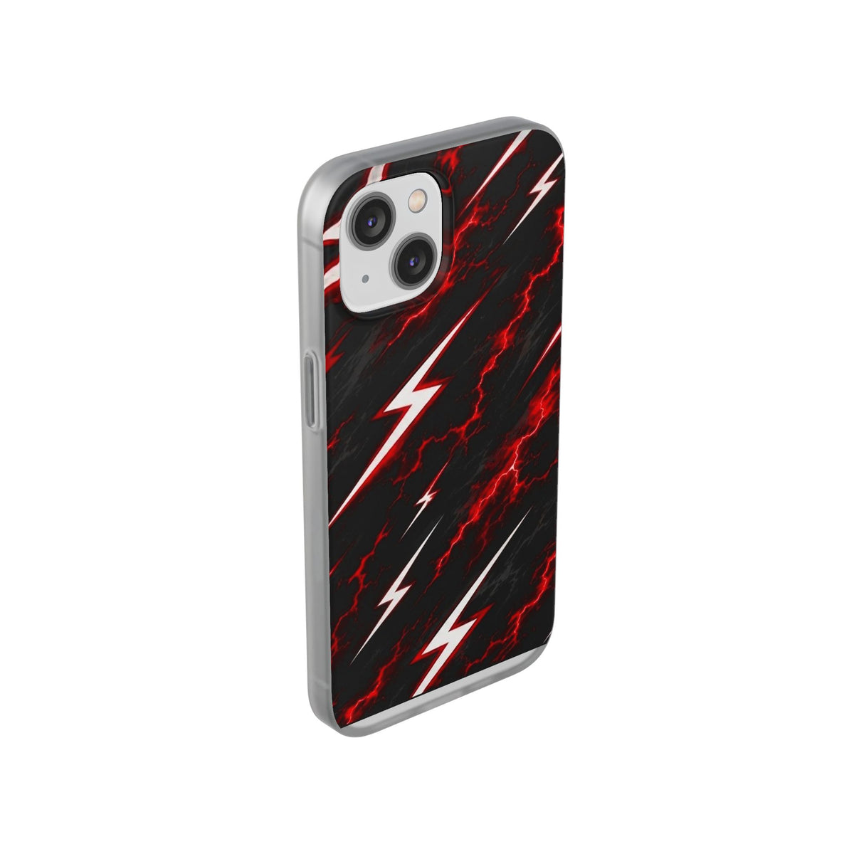 Phone Case — Red Lightning Bolt Storm Flexi Case