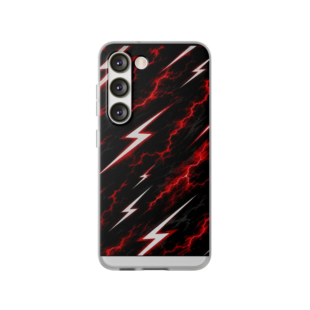 Phone Case — Red Lightning Bolt Storm Flexi Case