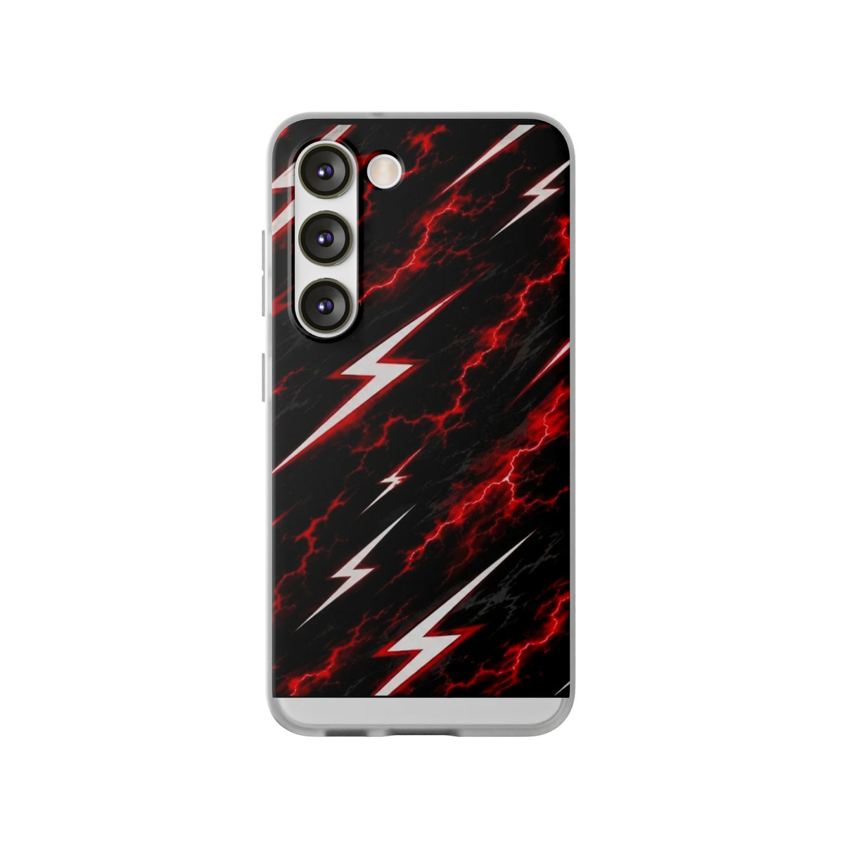 Phone Case — Red Lightning Bolt Storm Flexi Case