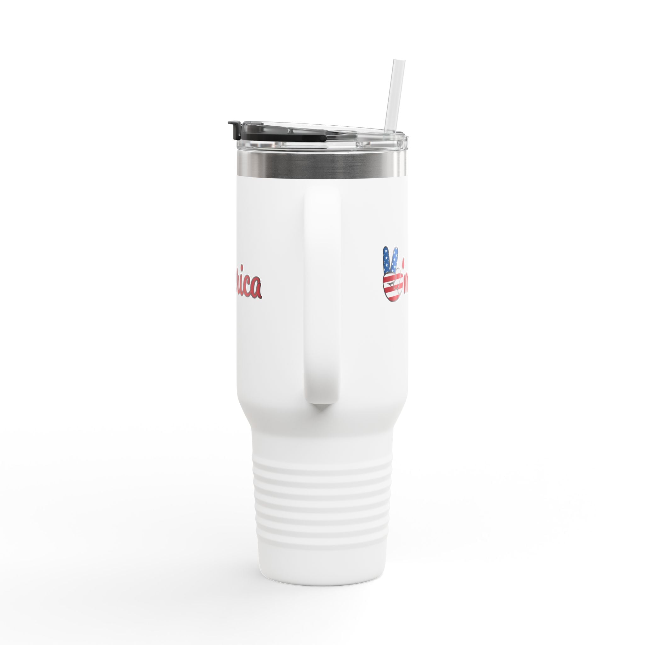 'Merica Flag Peace Sign 40oz Insulated Travel Mug
