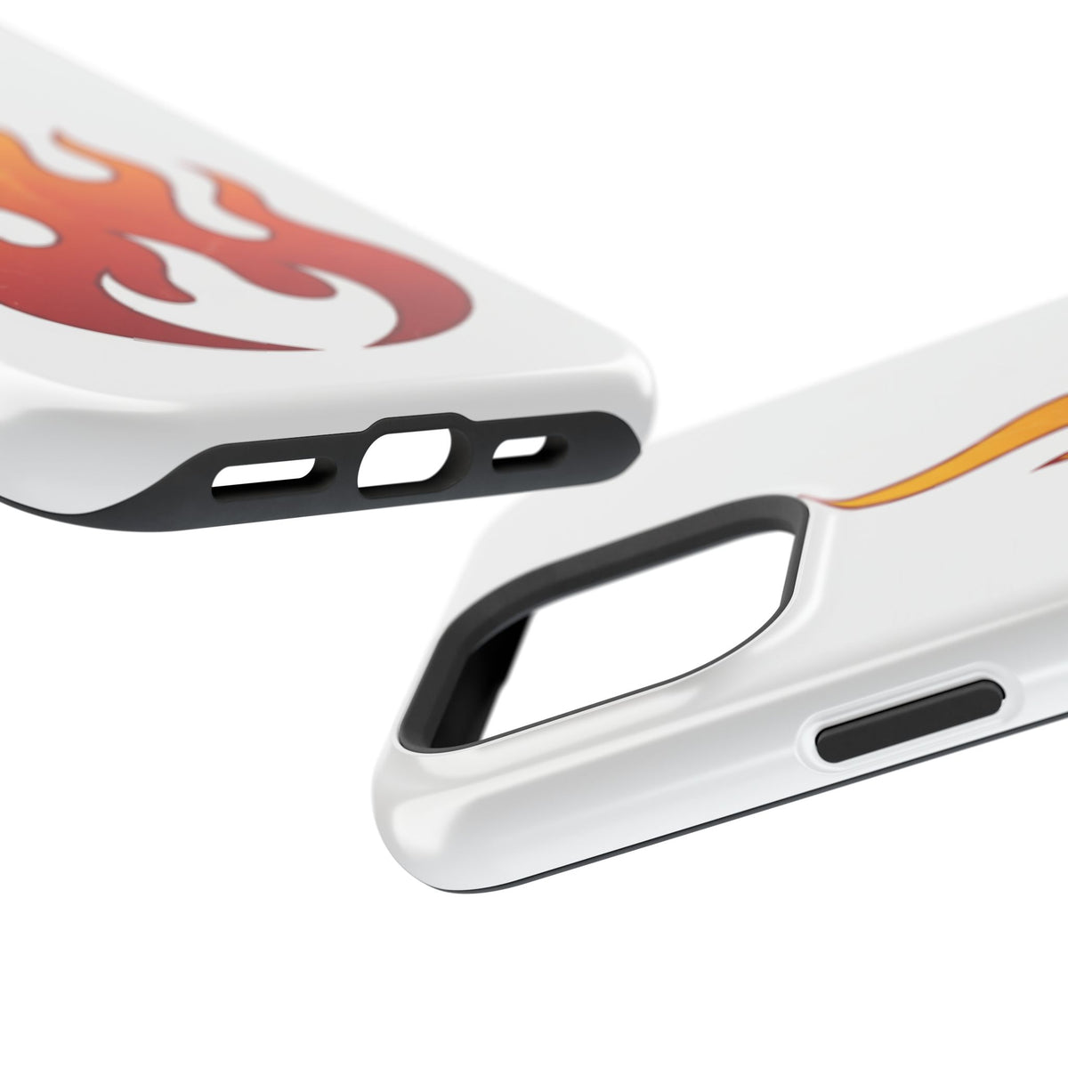 Flame Graphic Phone Case — Magnetic Impact‑Resistant Protective Cover