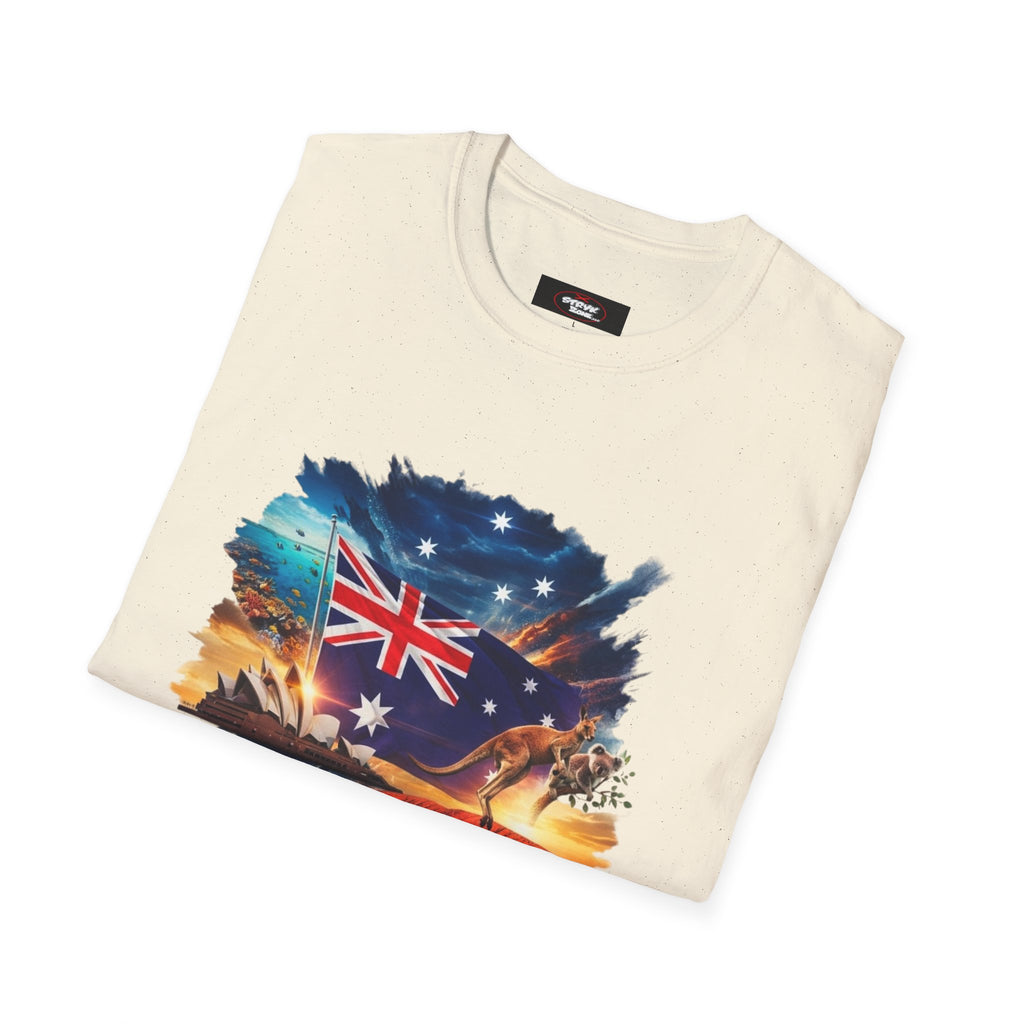Australia Flag Uluru T‑Shirt — Outback Sunset Aussie Pride Tee