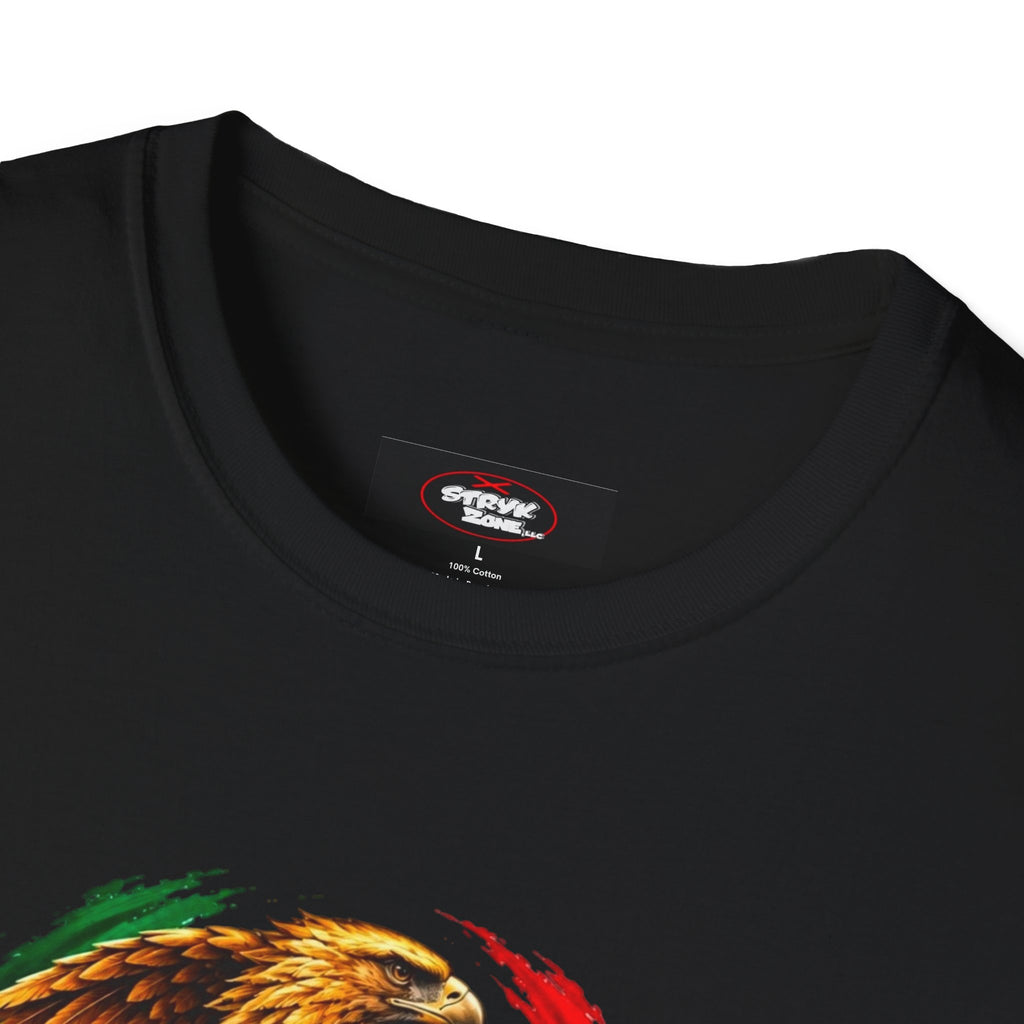 Mexico Heritage T-Shirt — Mexican Eagle, Guitar & Cactus Graphic