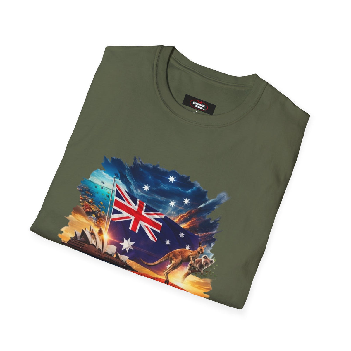 Australia Flag Uluru T‑Shirt — Outback Sunset Aussie Pride Tee