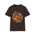 Spain Travel Collage T-Shirt — Paella, Guitar & Spanish Flag Graphic Tee