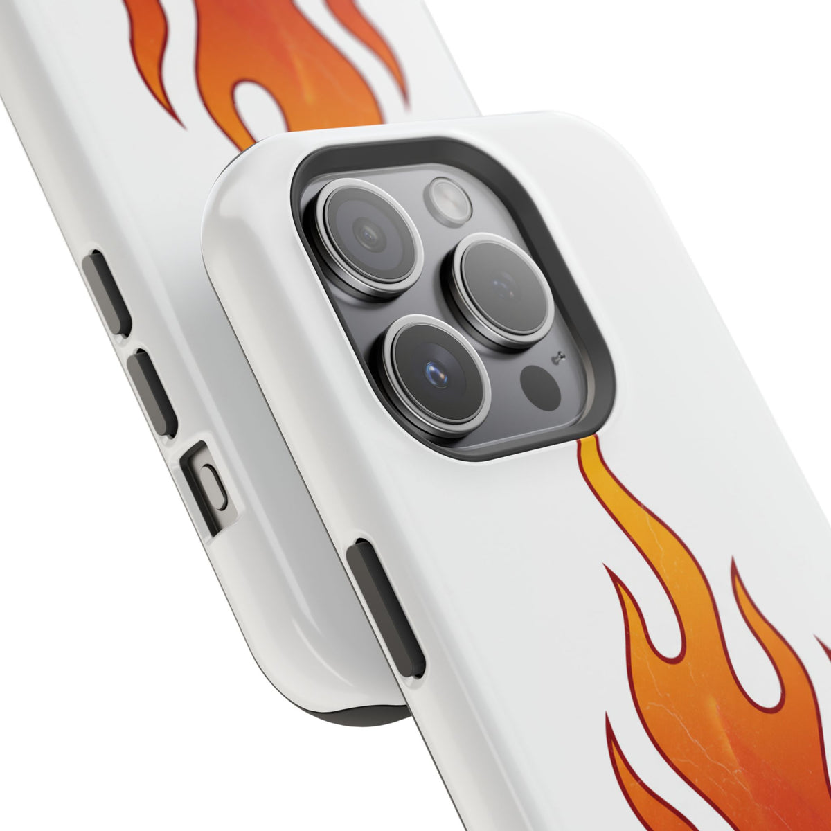Flame Graphic Phone Case — Magnetic Impact‑Resistant Protective Cover