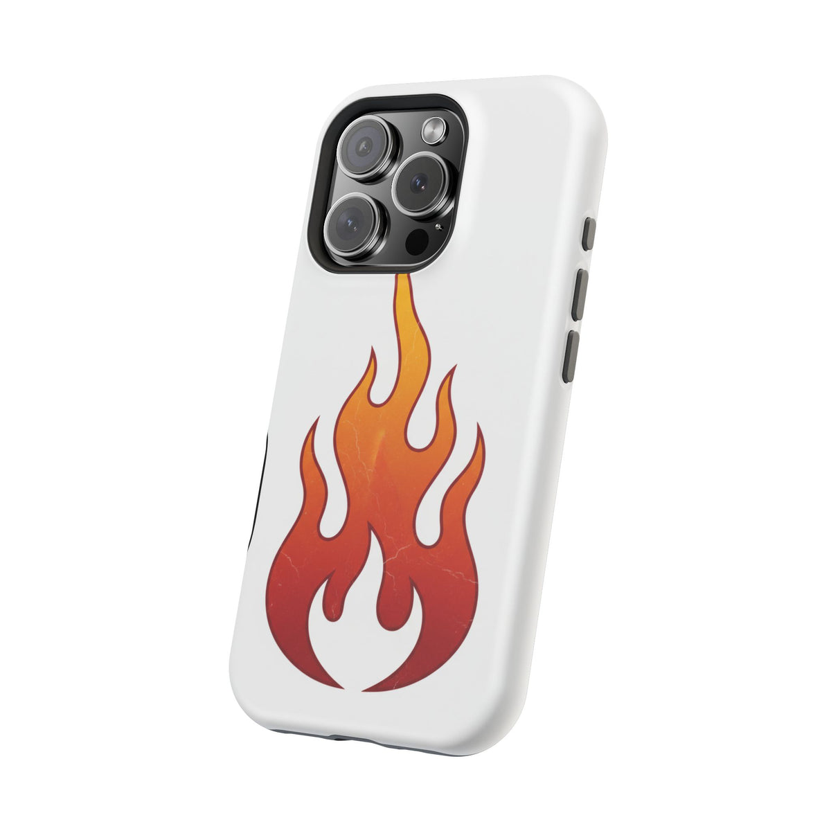 Flame Graphic Phone Case — Magnetic Impact‑Resistant Protective Cover