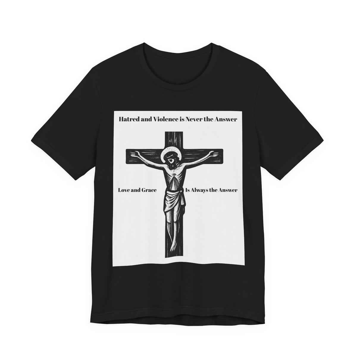 Christian faith T-shirt with Jesus crucifix graphic
