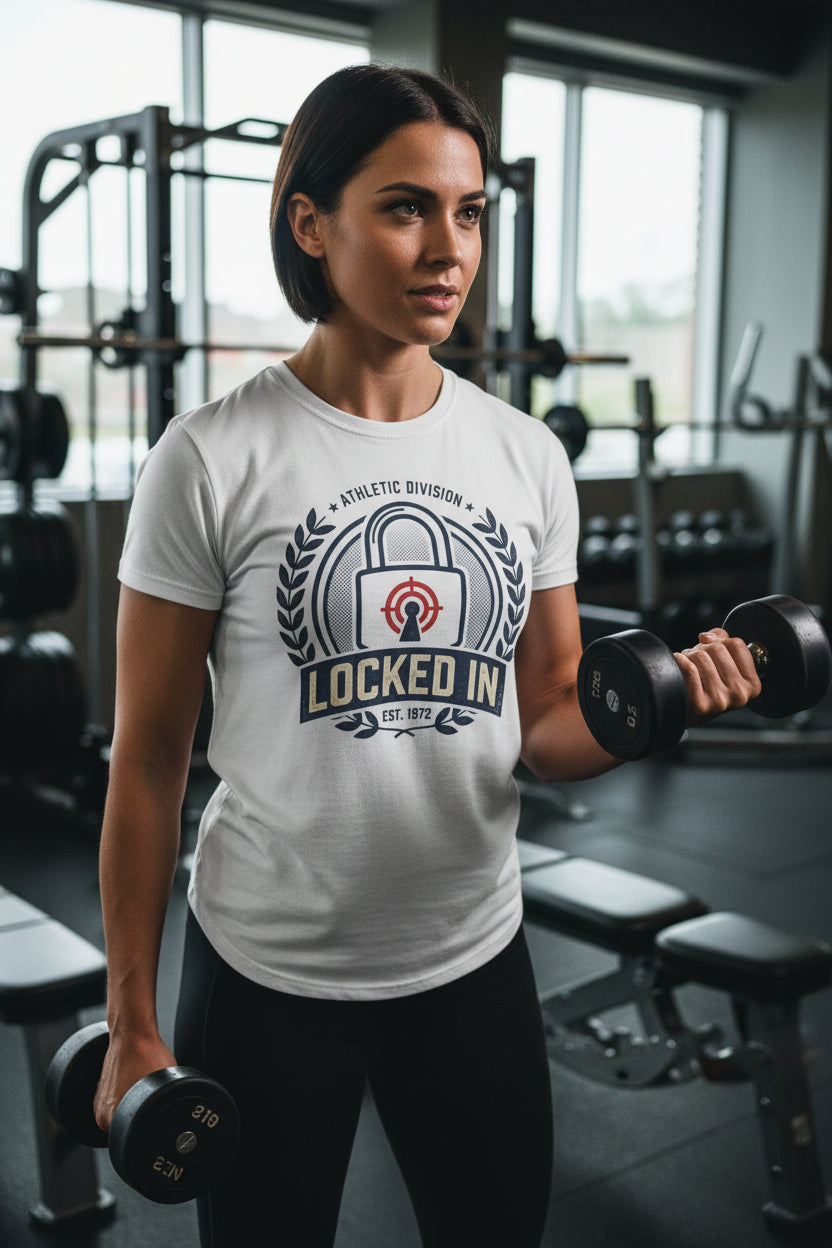 Locked In T-Shirt — Motivational 'Locked In' Graphic Tee