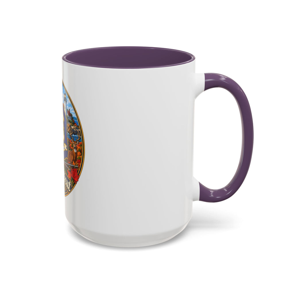 Connecticut State Crest Accent Coffee Mug — Scenic State Seal Design (11/15 oz)