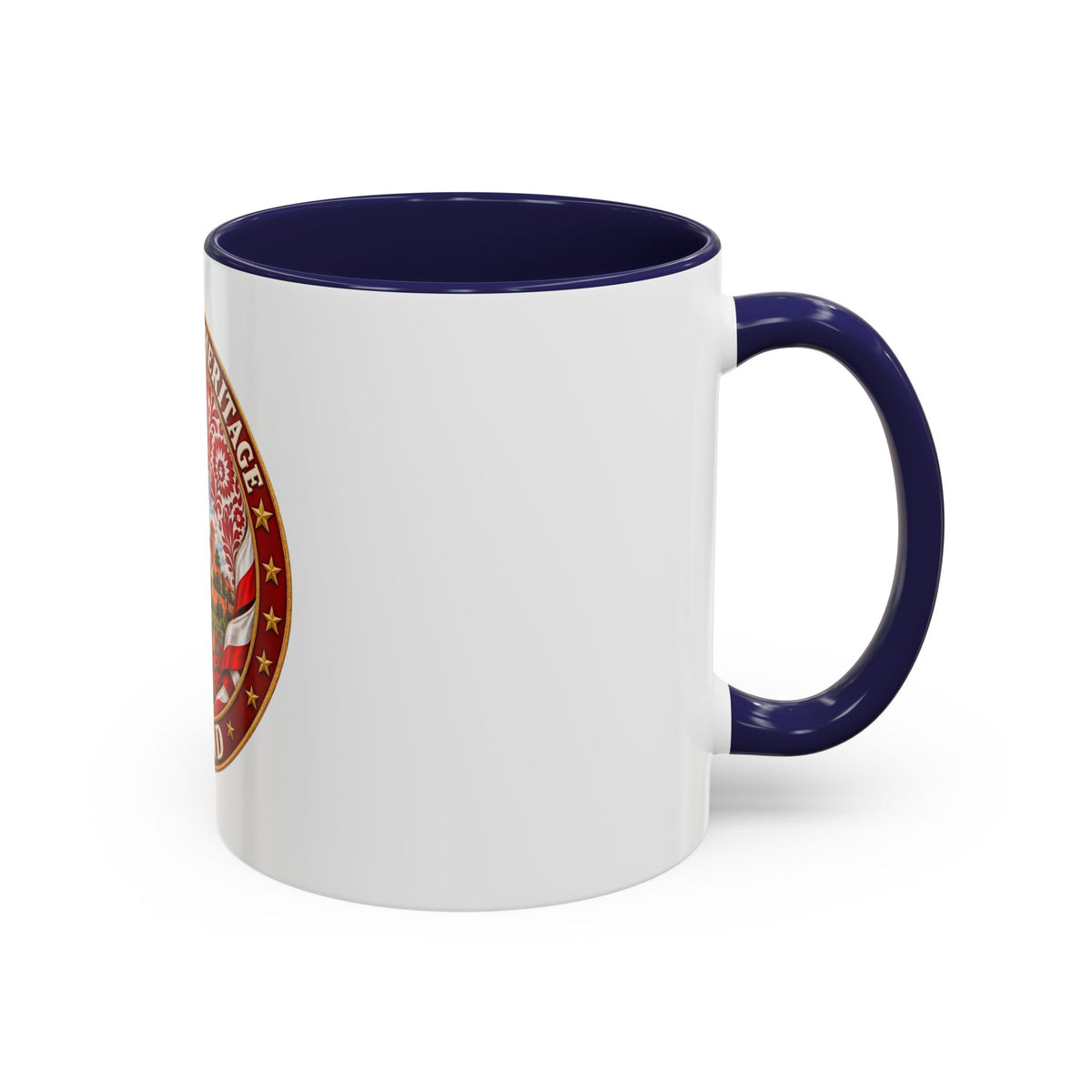 Poland Pride Accent Coffee Mug - "Proud Polish Heritage" Crest, Polish Souvenir Gift