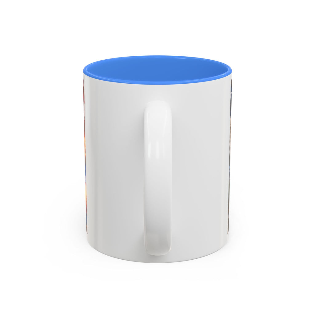 Patriotic USA Collage Mug — Statue of Liberty, Capitol & American Flag (Two-Tone)