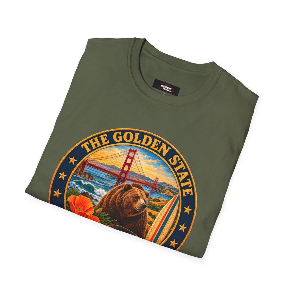 California Golden State Vintage Bear Graphic T-Shirt