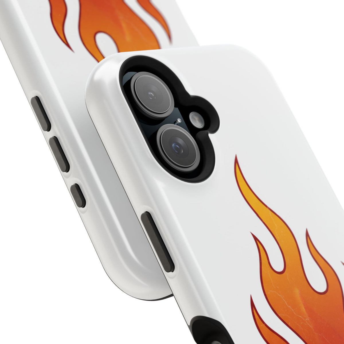 Flame Graphic Phone Case — Magnetic Impact‑Resistant Protective Cover