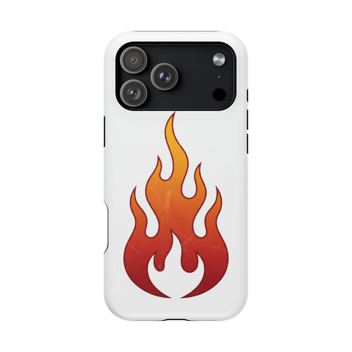 Flame Graphic Phone Case — Magnetic Impact‑Resistant Protective Cover