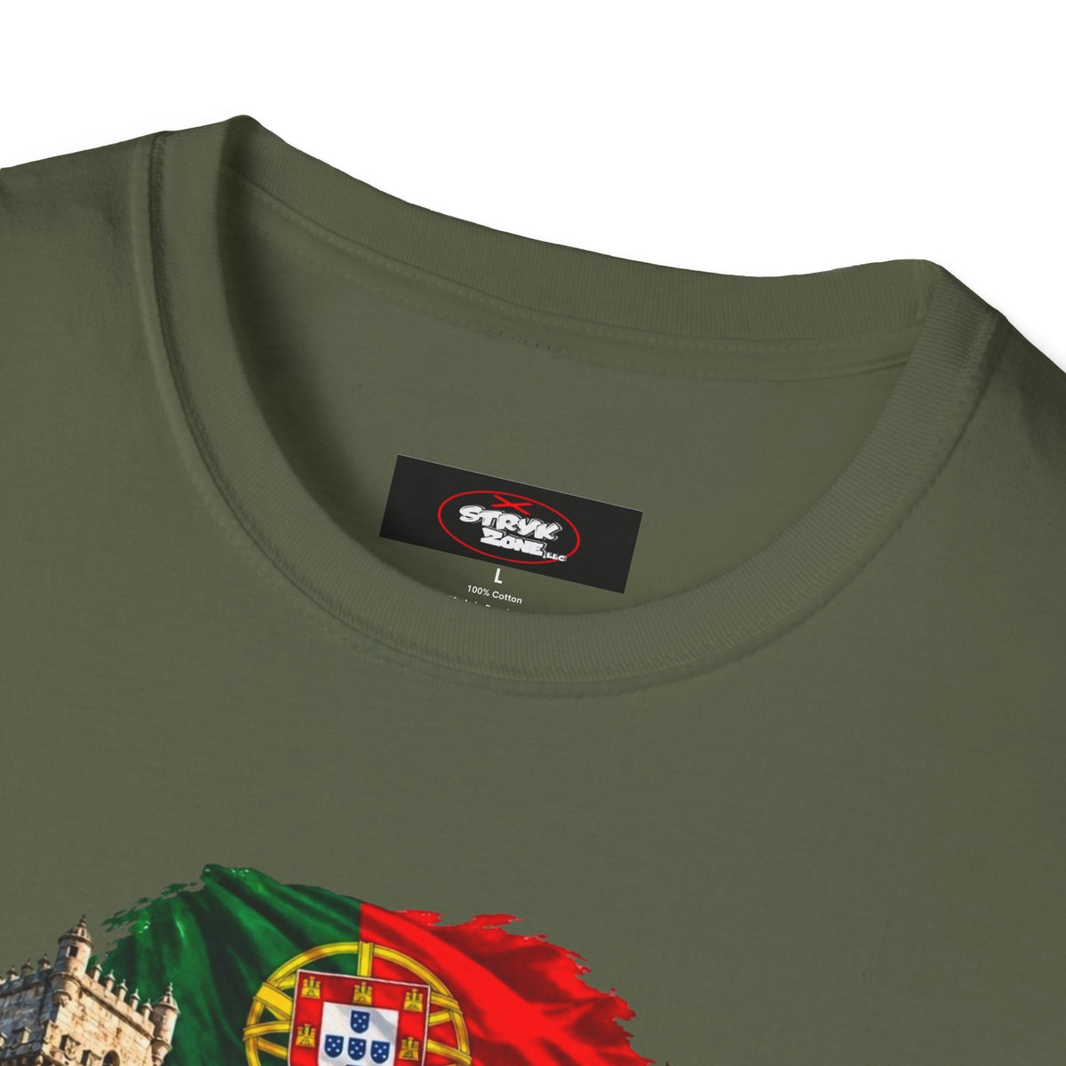 Portugal Travel T-Shirt — Vintage Lisbon Landmarks & Azulejo Heart Design