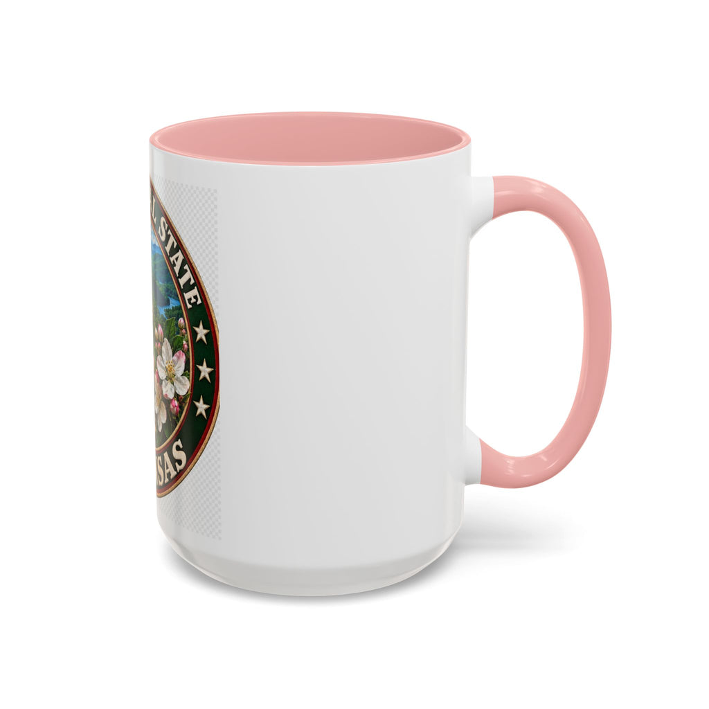 Arkansas State Mug - "The Natural State" Wild Boar, Diamond & Apple Blossom Coffee Cup (11/15oz)
