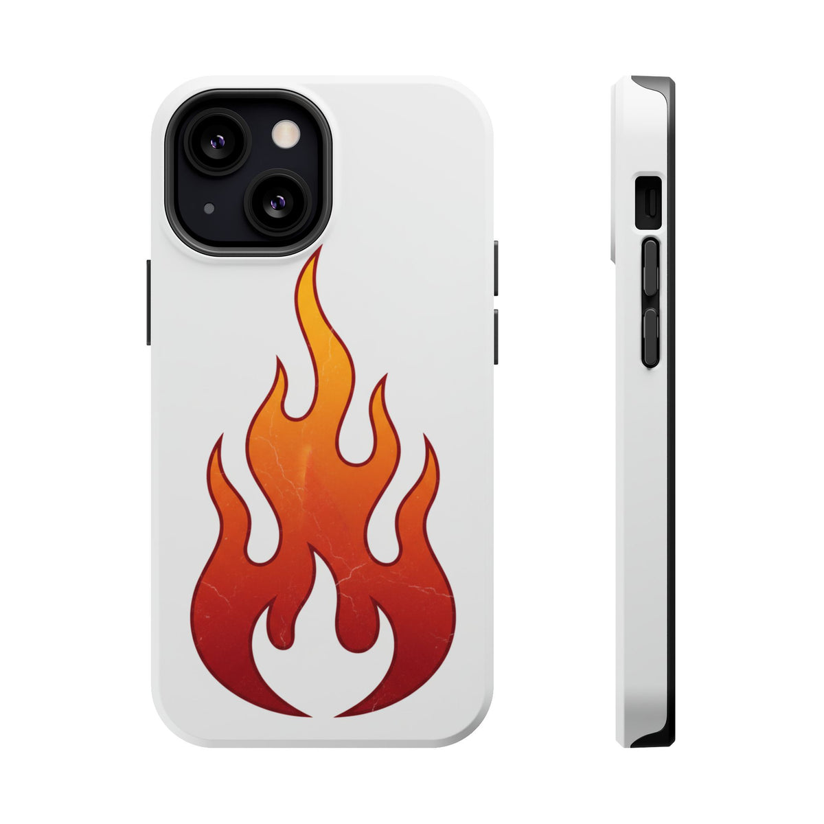 Flame Graphic Phone Case — Magnetic Impact‑Resistant Protective Cover
