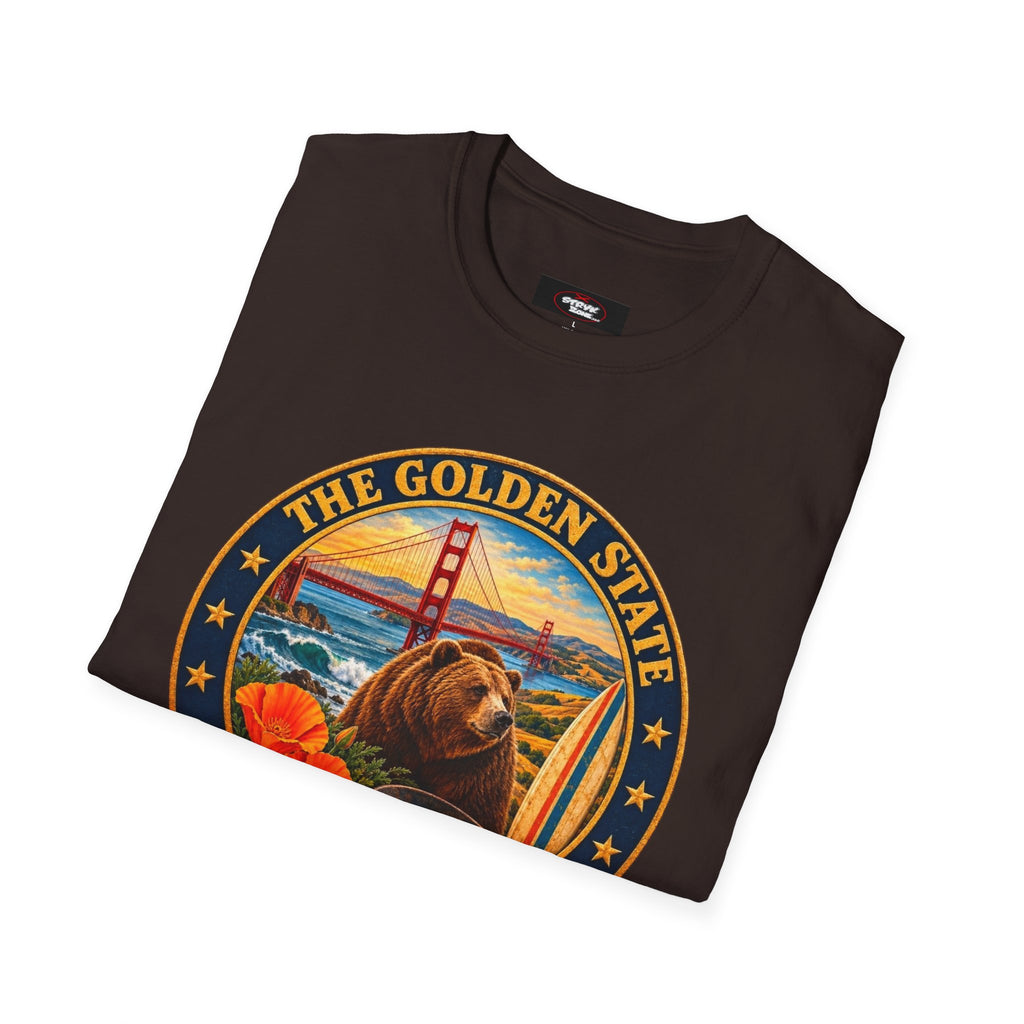 California Golden State Vintage Bear Graphic T-Shirt