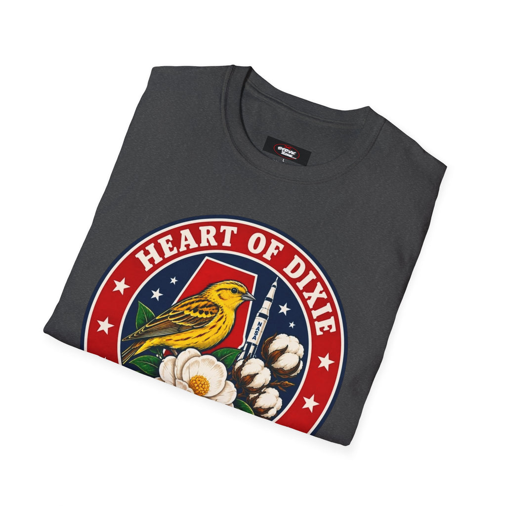 Alabama Heart of Dixie T‑Shirt — Yellowhammer & Magnolia State Emblem