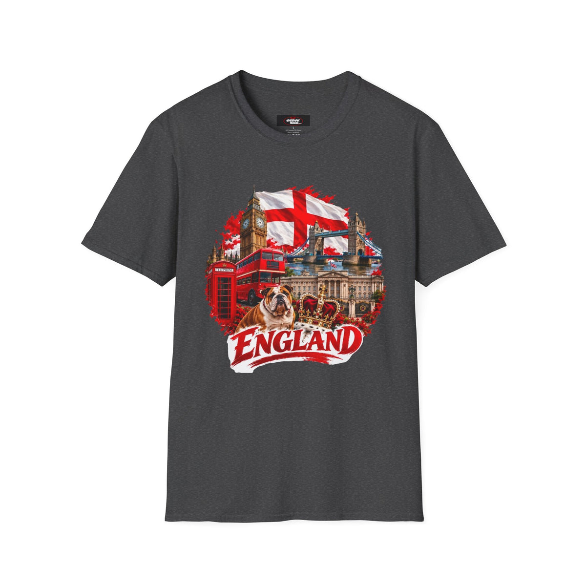 England Collage T‑Shirt — London Icons & St. George’s Flag Design