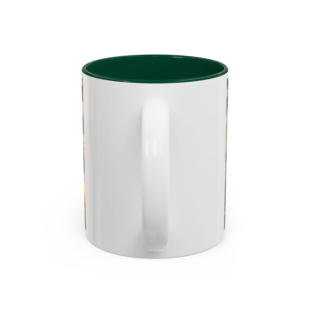 Patriotic USA Collage Mug — Statue of Liberty, Capitol & American Flag (Two-Tone)