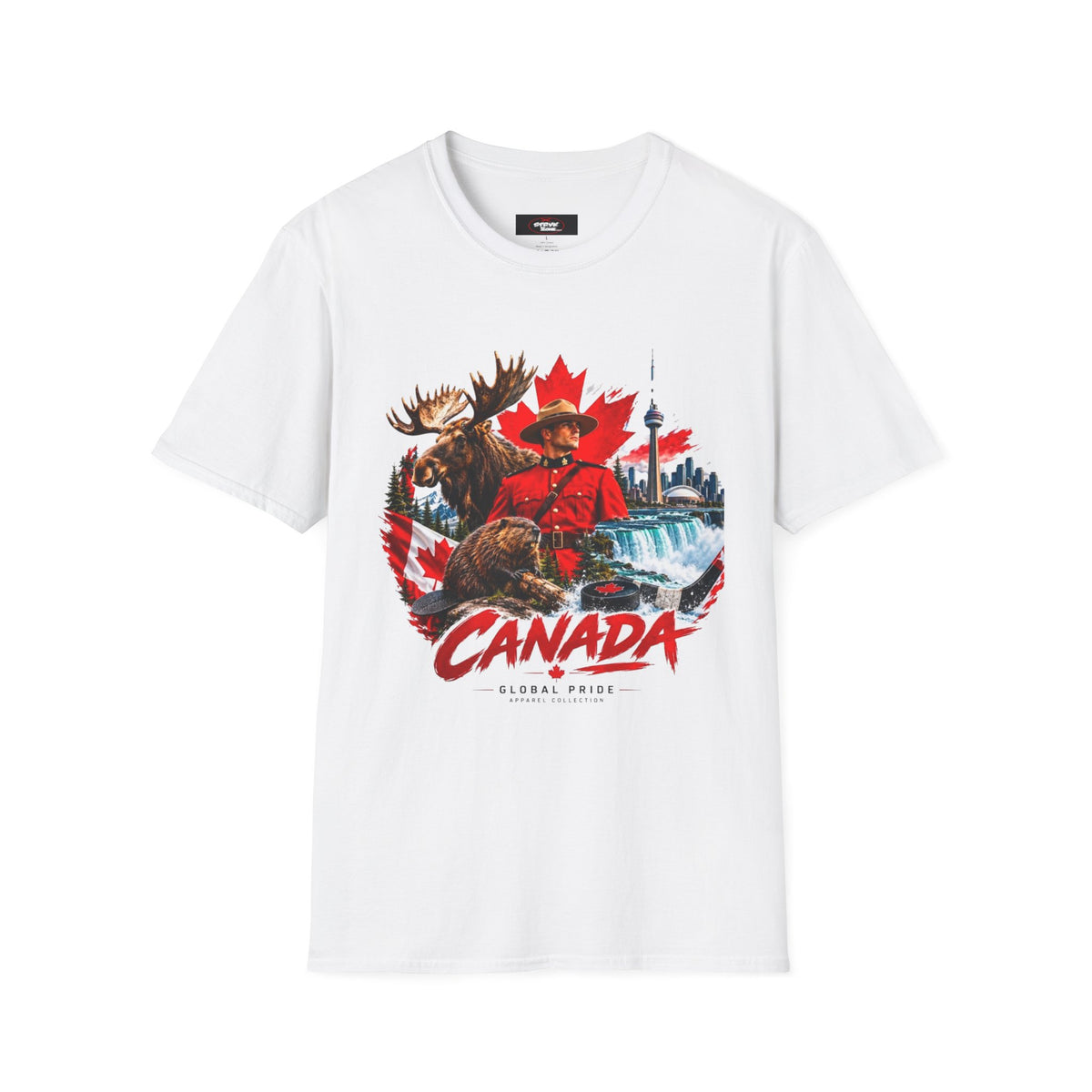 Canada Retro Mountie Moose T-Shirt — Scenic Pride Canadian Souvenir